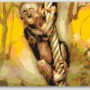 Diamond Painting Aap aan een touw voorbeeldafbeelding van het volledige ontwerp