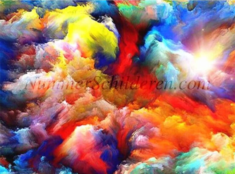 Diamond Painting Abstracte kleurrijke kleuren voorbeeldafbeelding van het volledige ontwerp
