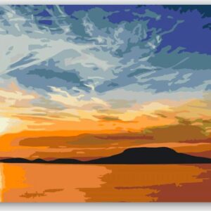 Diamond Painting Balaton voorbeeldafbeelding van het volledige ontwerp