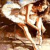Diamond Painting Ballet meisje met ballerina voorbeeldafbeelding van het volledige ontwerp