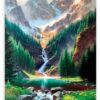 Diamond Painting Berg en waterval voorbeeldafbeelding van het volledige ontwerp