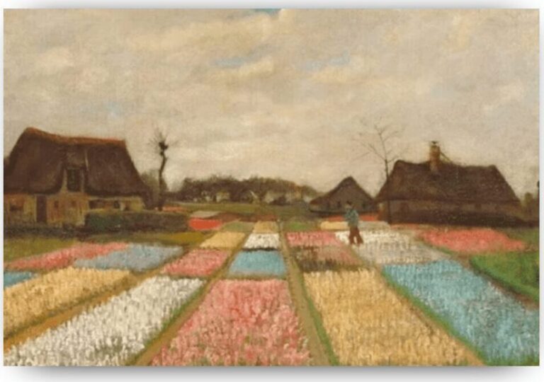 Diamond Painting Bollenvelden voorbeeldafbeelding van het volledige ontwerp