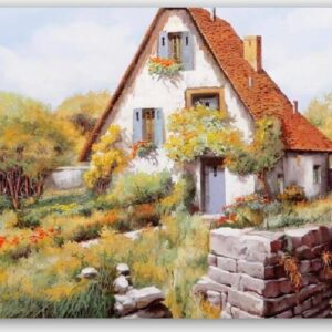 Diamond Painting Cabaña voorbeeldafbeelding van het volledige ontwerp