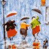 Diamond Painting Dansende dames voorbeeldafbeelding van het volledige ontwerp