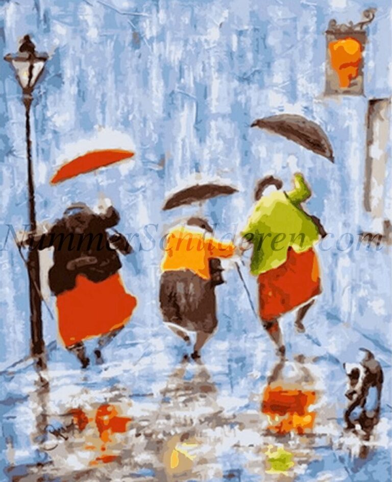 Diamond Painting Dansende dames voorbeeldafbeelding van het volledige ontwerp
