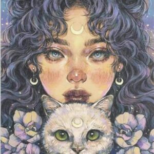 Diamond Painting De Katten Fee voorbeeldafbeelding van het volledige ontwerp