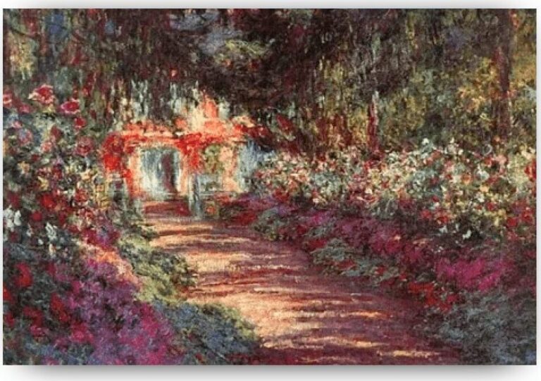Diamond Painting De bloementuin voorbeeldafbeelding van het volledige ontwerp