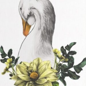 Diamond Painting De kop van een gans voorbeeldafbeelding van het volledige ontwerp