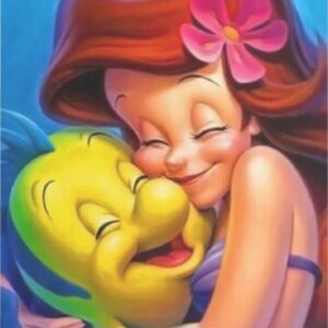 Diamond Painting Disney Ariël voorbeeldafbeelding van het volledige ontwerp