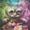 Diamond Painting Disney Cheshire kat voorbeeldafbeelding van het volledige ontwerp
