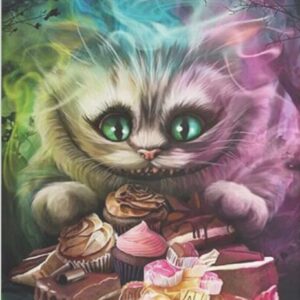 Diamond Painting Disney Cheshire kat voorbeeldafbeelding van het volledige ontwerp