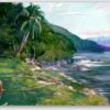 Diamond Painting Een ruiterpad in Tahiti voorbeeldafbeelding van het volledige ontwerp