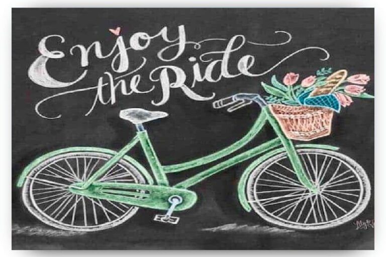 Diamond Painting Enjoy the Ride voorbeeldafbeelding van het volledige ontwerp