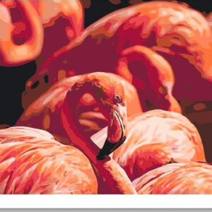 Diamond Painting Flamingo’s voorbeeldafbeelding van het volledige ontwerp