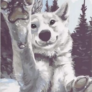 Diamond Painting Geef me vijf! voorbeeldafbeelding van het volledige ontwerp