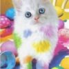 Diamond Painting Gevlekte Kat voorbeeldafbeelding van het volledige ontwerp