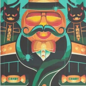 Diamond Painting Halloween katten voorbeeldafbeelding van het volledige ontwerp