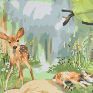 Diamond Painting Herten In Het Bos voorbeeldafbeelding van het volledige ontwerp
