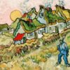 Diamond Painting Huizen en Figuur voorbeeldafbeelding van het volledige ontwerp