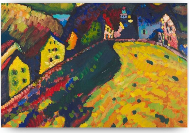 Diamond Painting Huizen in Murnau voorbeeldafbeelding van het volledige ontwerp