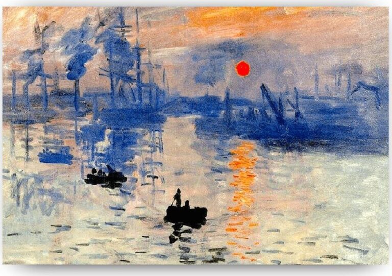 Diamond Painting Impressie Zonsopgang voorbeeldafbeelding van het volledige ontwerp
