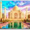 Diamond Painting Indiase Taj Mahal voorbeeldafbeelding van het volledige ontwerp