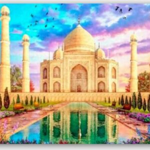Diamond Painting Indiase Taj Mahal voorbeeldafbeelding van het volledige ontwerp