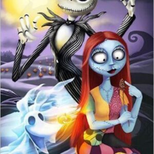 Diamond Painting Jack En Sally voorbeeldafbeelding van het volledige ontwerp