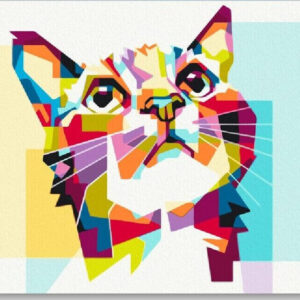 Diamond Painting Katten en cijfers voorbeeldafbeelding van het volledige ontwerp