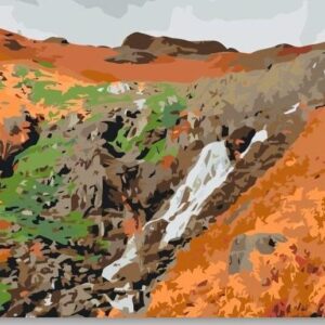 Diamond Painting Lake District Cumbria, Verenigd Koninkrijk voorbeeldafbeelding van het volledige ontwerp