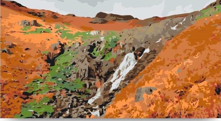 Diamond Painting Lake District Cumbria, Verenigd Koninkrijk voorbeeldafbeelding van het volledige ontwerp