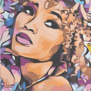 Diamond Painting Latino Meisje voorbeeldafbeelding van het volledige ontwerp