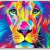 Diamond Painting Leeuw voorbeeldafbeelding van het volledige ontwerp