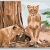 Diamond Painting Leeuwin voorbeeldafbeelding van het volledige ontwerp