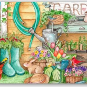 Diamond Painting Lente Tuinieren voorbeeldafbeelding van het volledige ontwerp