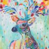 Diamond Painting Lente hert voorbeeldafbeelding van het volledige ontwerp