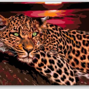 Diamond Painting Levhart voorbeeldafbeelding van het volledige ontwerp