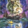 Diamond Painting Magische Wolven voorbeeldafbeelding van het volledige ontwerp