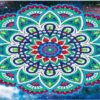 Diamond Painting Mandala Groen Rood voorbeeldafbeelding van het volledige ontwerp