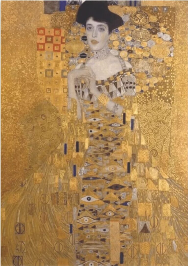 Diamond Painting Mevrouw Adele Bloch-Bauer voorbeeldafbeelding van het volledige ontwerp