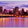 Diamond Painting Montreal bij nacht voorbeeldafbeelding van het volledige ontwerp