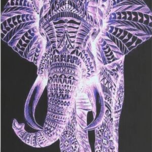 Diamond Painting Olifant Liefhebber voorbeeldafbeelding van het volledige ontwerp