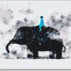 Diamond Painting Olifantenrit voorbeeldafbeelding van het volledige ontwerp