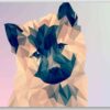 Diamond Painting Puppy Vector tekening voorbeeldafbeelding van het volledige ontwerp