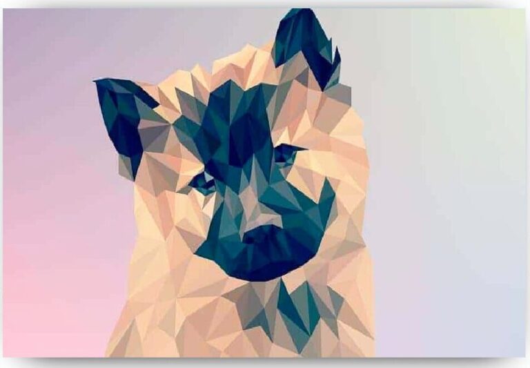 Diamond Painting Puppy Vector tekening voorbeeldafbeelding van het volledige ontwerp