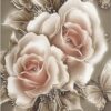 Diamond Painting Roos ontmoet vlinders voorbeeldafbeelding van het volledige ontwerp