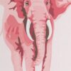 Diamond Painting Roze olifant voorbeeldafbeelding van het volledige ontwerp