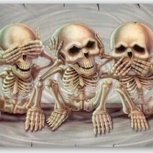 Diamond Painting Skeletten voorbeeldafbeelding van het volledige ontwerp