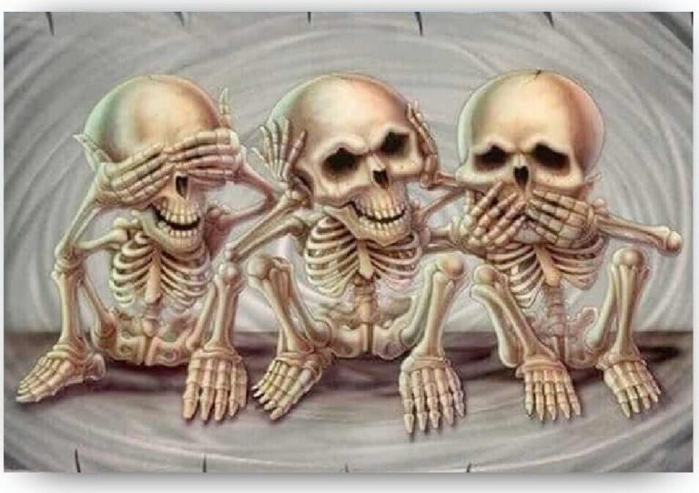 Diamond Painting Skeletten voorbeeldafbeelding van het volledige ontwerp