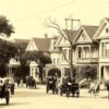 Diamond Painting Steiner Street: Eeuwige sepia charme voorbeeldafbeelding van het volledige ontwerp